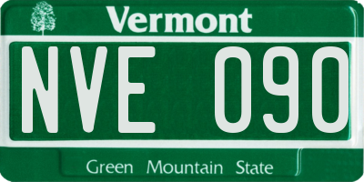 VT license plate NVE090