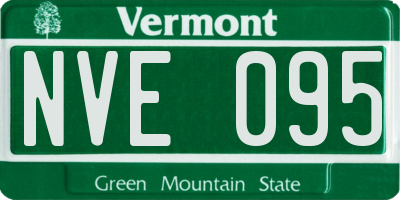 VT license plate NVE095