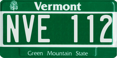 VT license plate NVE112