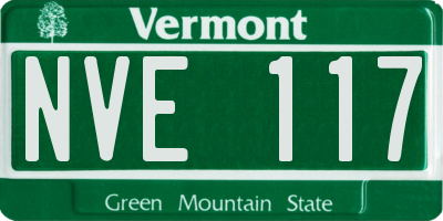 VT license plate NVE117