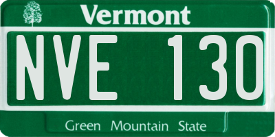 VT license plate NVE130