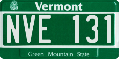 VT license plate NVE131