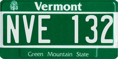 VT license plate NVE132