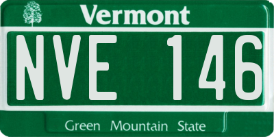 VT license plate NVE146