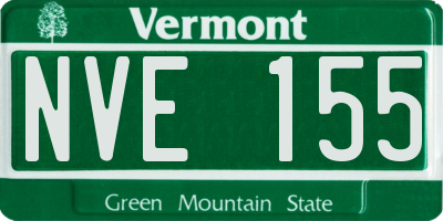 VT license plate NVE155