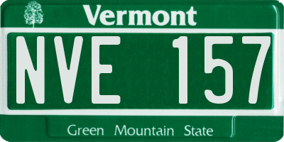 VT license plate NVE157