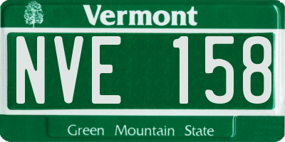 VT license plate NVE158