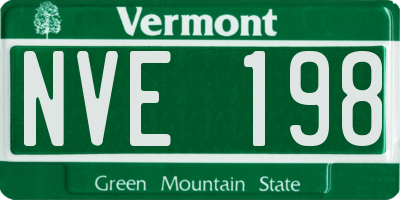 VT license plate NVE198