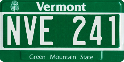 VT license plate NVE241