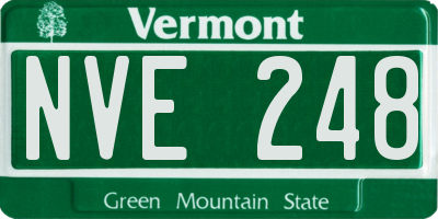 VT license plate NVE248