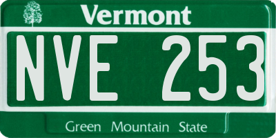 VT license plate NVE253
