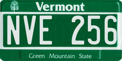VT license plate NVE256