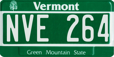 VT license plate NVE264