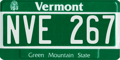 VT license plate NVE267