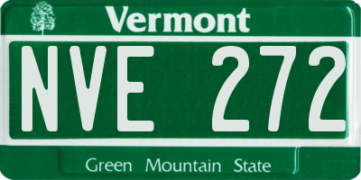 VT license plate NVE272