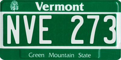 VT license plate NVE273
