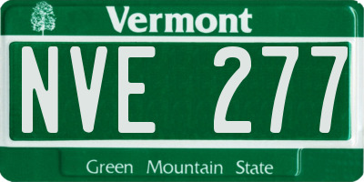 VT license plate NVE277