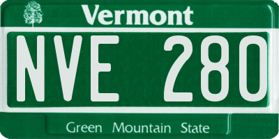 VT license plate NVE280