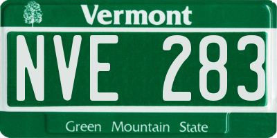 VT license plate NVE283