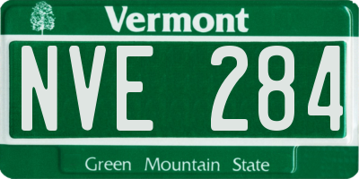 VT license plate NVE284