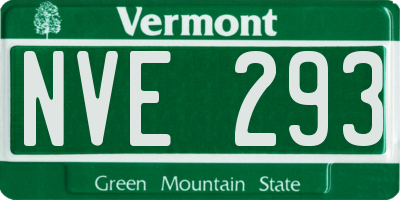 VT license plate NVE293
