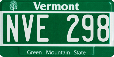 VT license plate NVE298