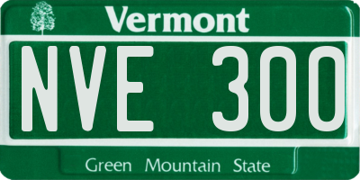 VT license plate NVE300