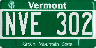 VT license plate NVE302