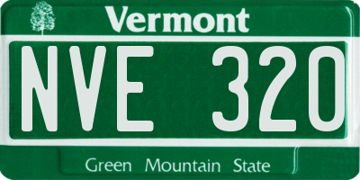 VT license plate NVE320