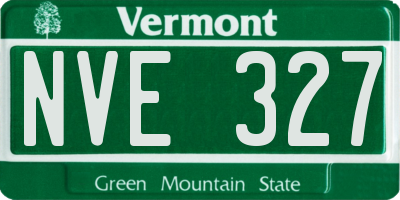 VT license plate NVE327