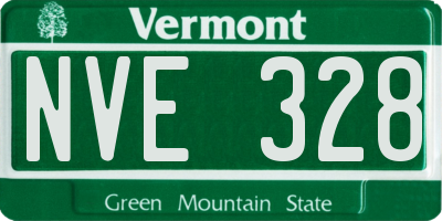 VT license plate NVE328