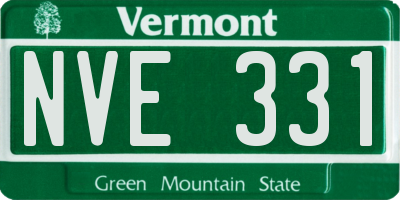 VT license plate NVE331
