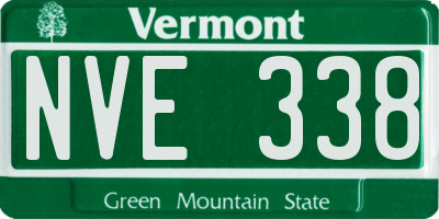 VT license plate NVE338