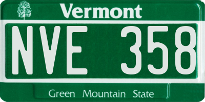 VT license plate NVE358