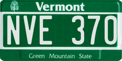 VT license plate NVE370