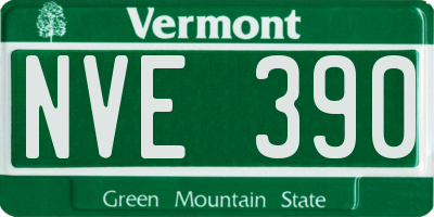 VT license plate NVE390