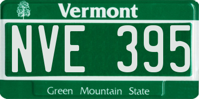 VT license plate NVE395