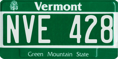 VT license plate NVE428