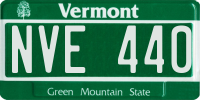 VT license plate NVE440