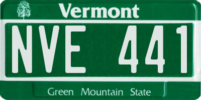 VT license plate NVE441