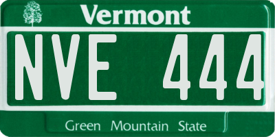 VT license plate NVE444