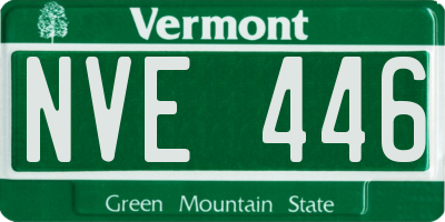 VT license plate NVE446