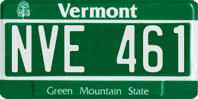 VT license plate NVE461