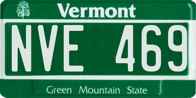 VT license plate NVE469