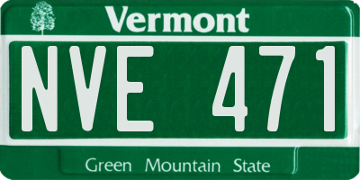 VT license plate NVE471
