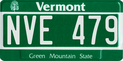 VT license plate NVE479