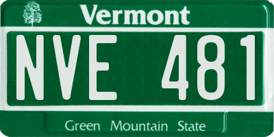 VT license plate NVE481