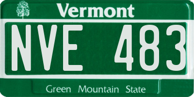 VT license plate NVE483