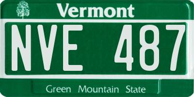 VT license plate NVE487