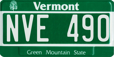 VT license plate NVE490